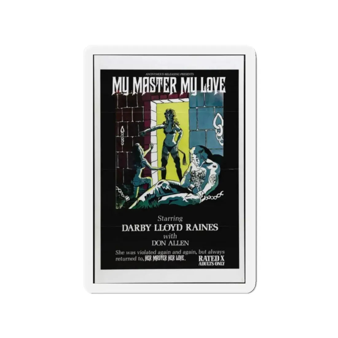 MY MASTER MY LOVE 1975 Movie Poster - Refrigerator Magnet - The Sticker Space