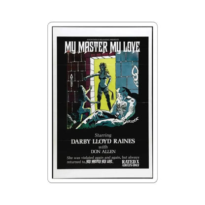 MY MASTER MY LOVE 1975 Movie Poster - STICKER Vinyl Kiss-Cut Decal 3 Inch White - The Sticker Space