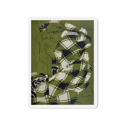 My Name Is Claus, Woman's Day, December 1954 (Magazine Illustration) Refrigerator Magnet 2 Inch - The Sticker Space