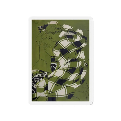 My Name Is Claus, Woman's Day, December 1954 (Magazine Illustration) Refrigerator Magnet 3 Inch - The Sticker Space