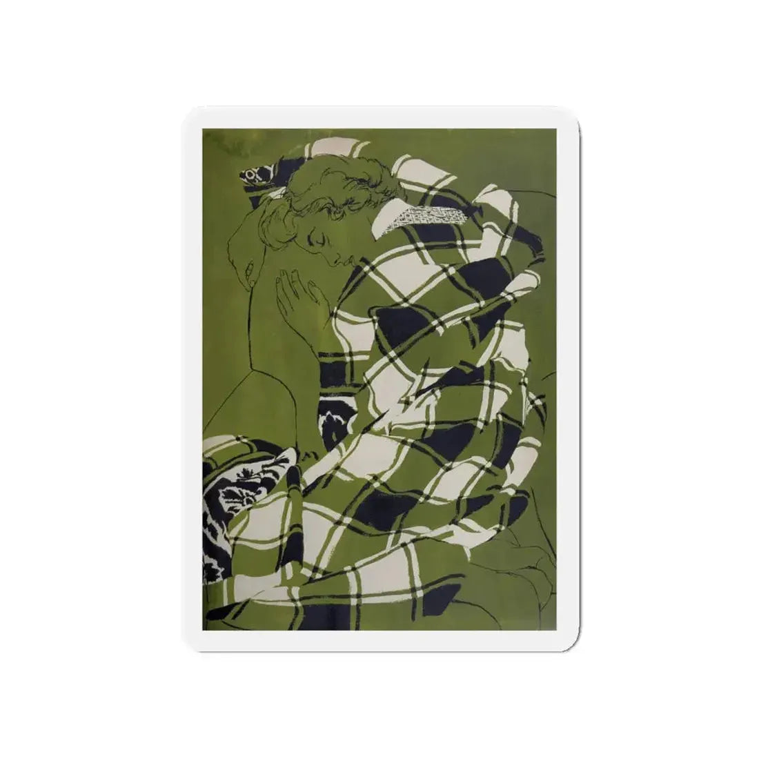 My Name Is Claus, Woman's Day, December 1954 (Magazine Illustration) Refrigerator Magnet 4 Inch - The Sticker Space