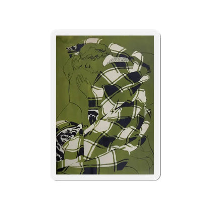 My Name Is Claus, Woman's Day, December 1954 (Magazine Illustration) Refrigerator Magnet 4 Inch - The Sticker Space