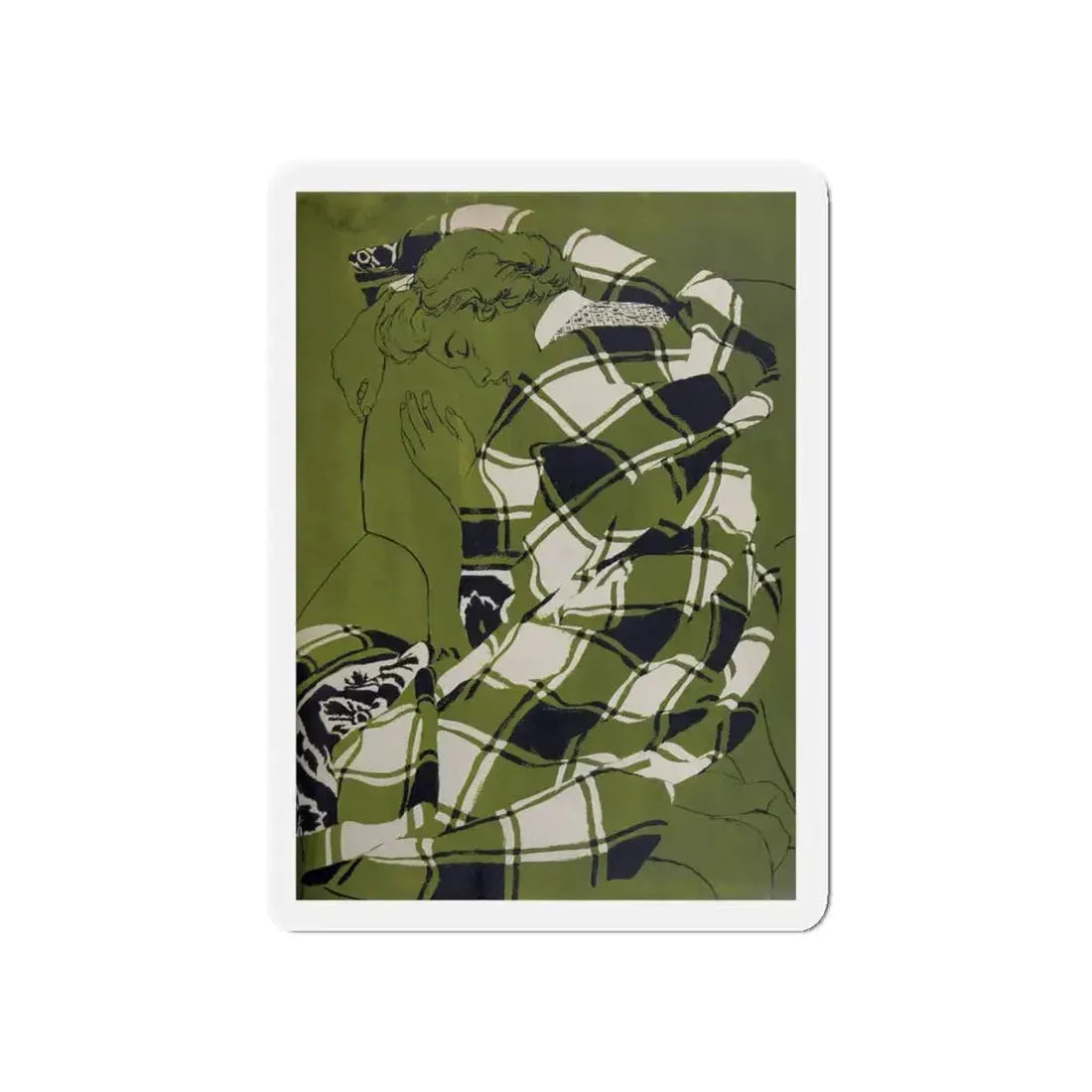 My Name Is Claus, Woman's Day, December 1954 (Magazine Illustration) Refrigerator Magnet 5 Inch - The Sticker Space