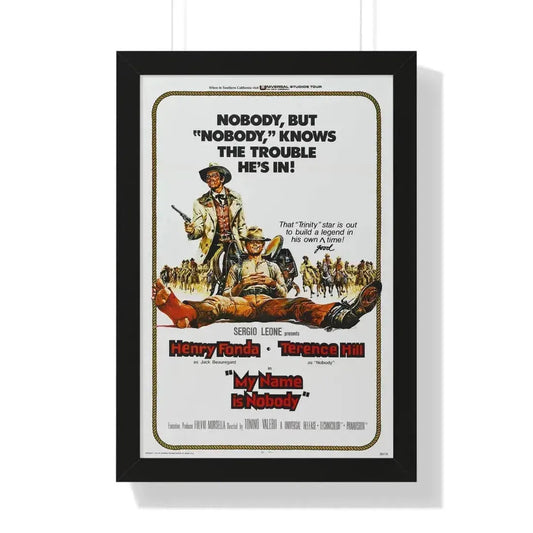 MY NAME IS NOBODY 1973 - Framed Movie Poster 16″ x 24″ Black - The Sticker Space