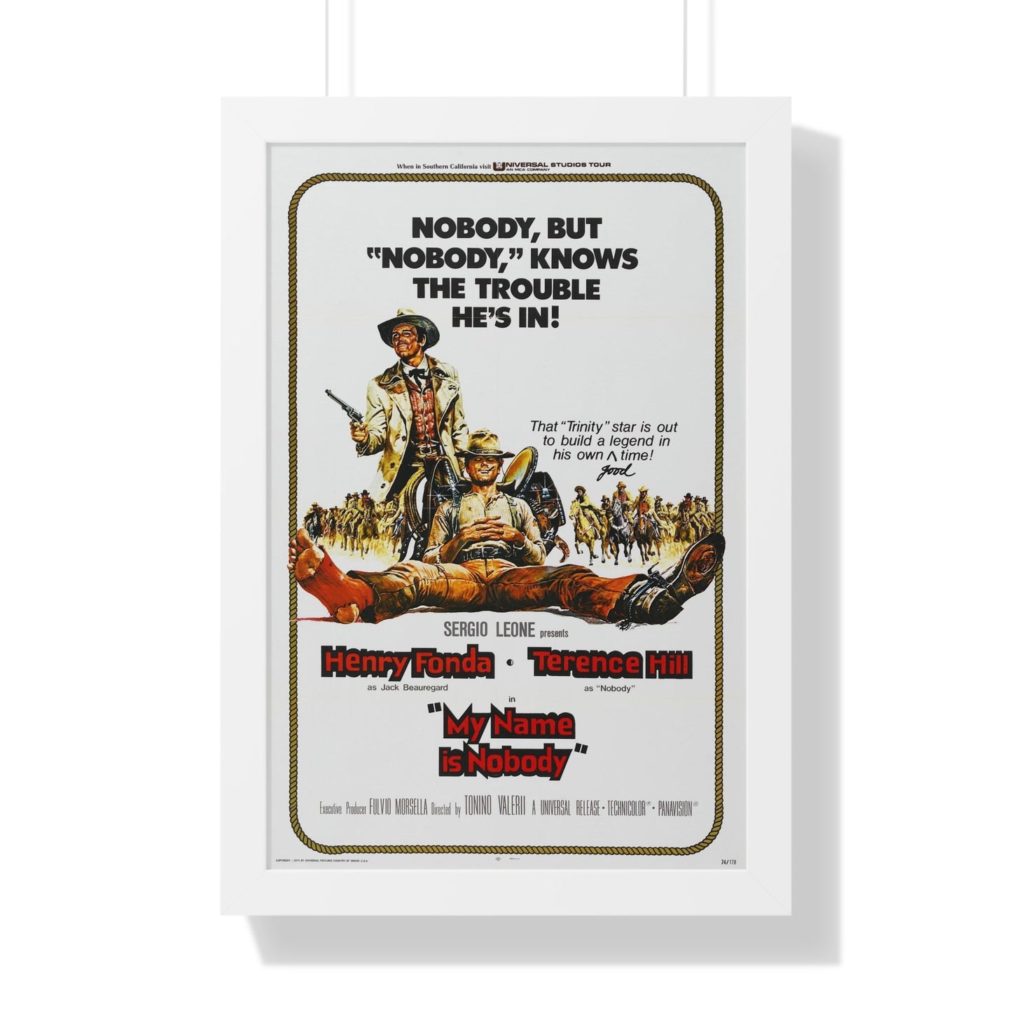 MY NAME IS NOBODY 1973 - Framed Movie Poster-16″ x 24″-The Sticker Space