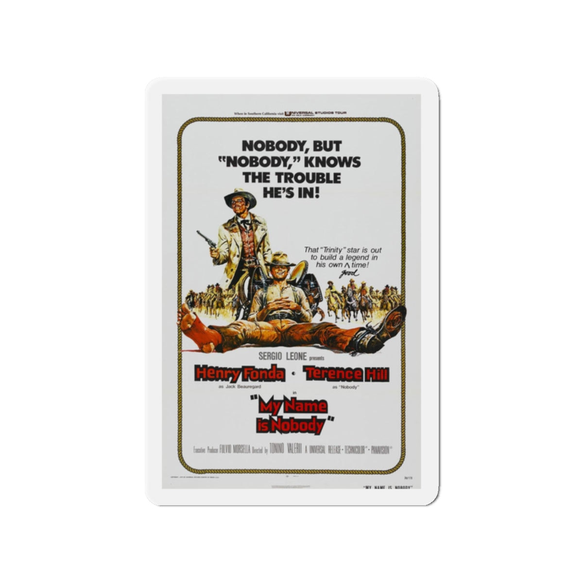 MY NAME IS NOBODY 1973 Movie Poster - Refrigerator Magnet-2" x 2"-The Sticker Space