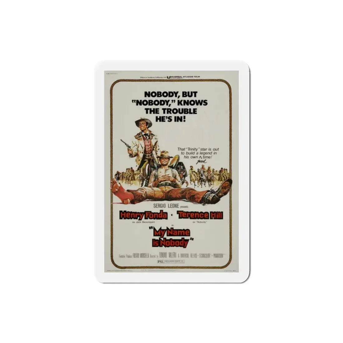 My Name Is Nobody 1973 Movie Poster Refrigerator Magnet 2 Inch - The Sticker Space