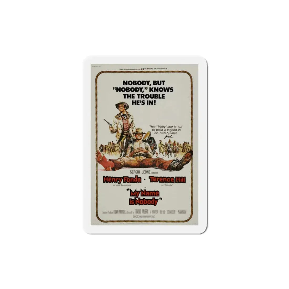 My Name Is Nobody 1973 Movie Poster Refrigerator Magnet 3 Inch - The Sticker Space