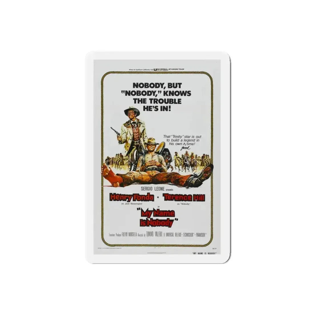 MY NAME IS NOBODY 1973 Movie Poster - Refrigerator Magnet 5 Inch Die-Cut - The Sticker Space