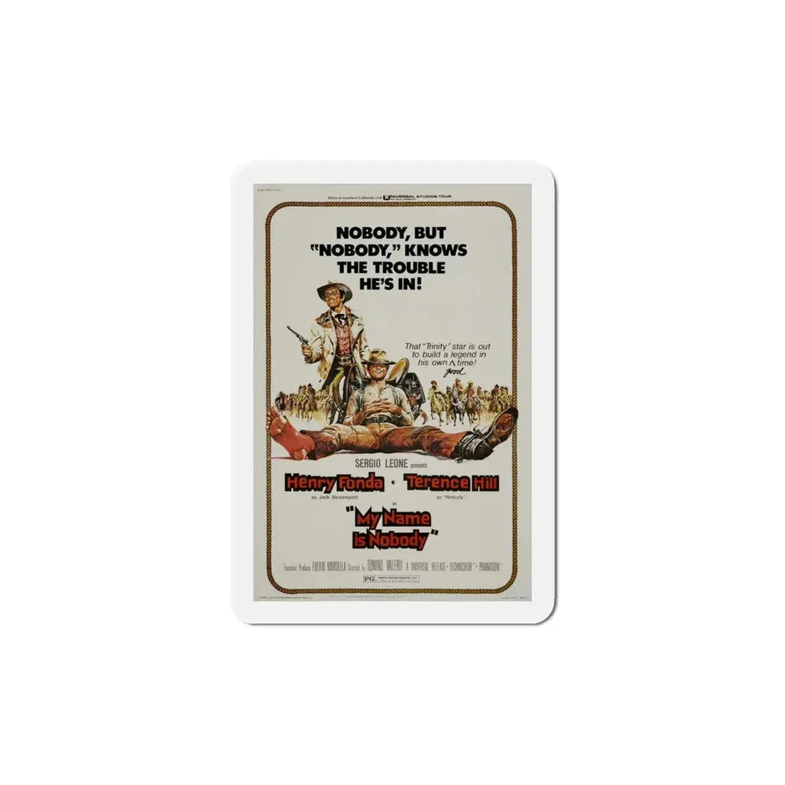 My Name Is Nobody 1973 Movie Poster Refrigerator Magnet 6 Inch - The Sticker Space