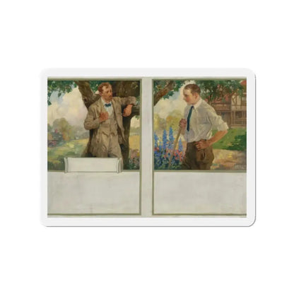 My Neighbor, 1923 (Magazine Illustration) Refrigerator Magnet 2 Inch - The Sticker Space