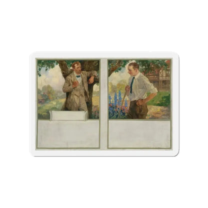 My Neighbor, 1923 (Magazine Illustration) Refrigerator Magnet 4 Inch - The Sticker Space