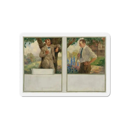 My Neighbor, 1923 (Magazine Illustration) Refrigerator Magnet 5 Inch - The Sticker Space