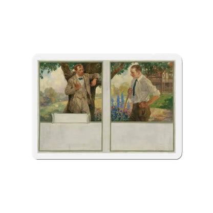 My Neighbor, 1923 (Magazine Illustration) Refrigerator Magnet - The Sticker Space