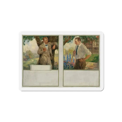 My Neighbor, 1923 (Magazine Illustration) Refrigerator Magnet - The Sticker Space