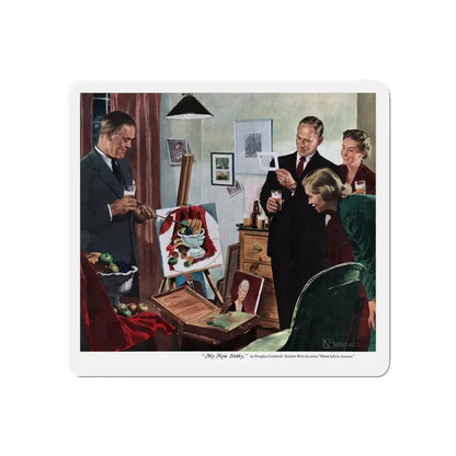 My New Hobby, Collier's, January 14, 1950 (Magazine Illustration) Refrigerator Magnet - The Sticker Space