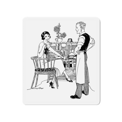 My Post War Policy, Women's Magazine, 1925 (Magazine Illustration) Refrigerator Magnet-4" x 4"-The Sticker Space