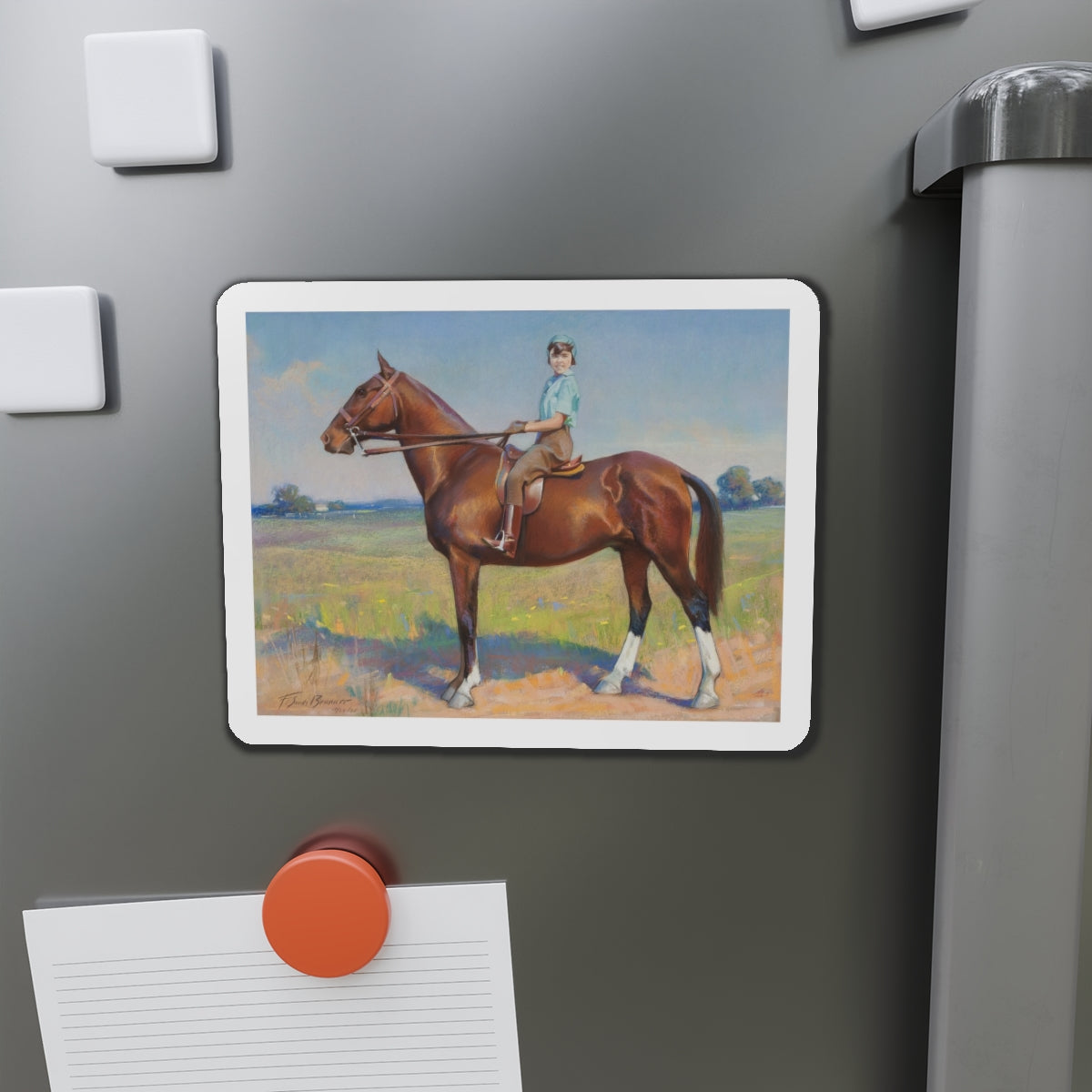 My Pride and Joy, 1931 (Magazine Illustration) Refrigerator Magnet-The Sticker Space