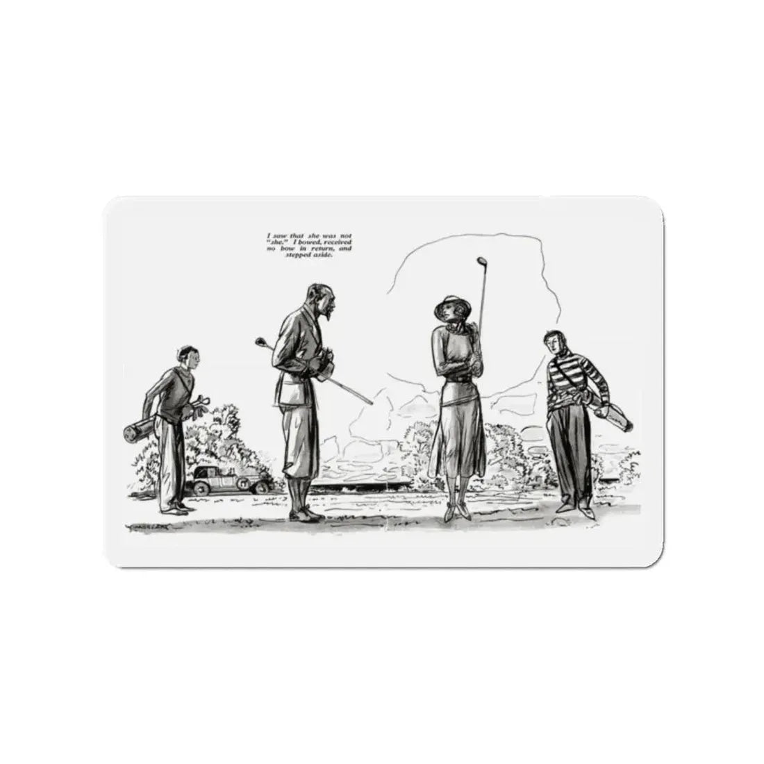 My Quest of Youth (1), Redbook, December 1932 (Magazine Illustration) Refrigerator Magnet 2 Inch - The Sticker Space