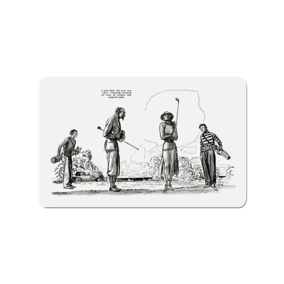 My Quest of Youth (1), Redbook, December 1932 (Magazine Illustration) Refrigerator Magnet 3 Inch - The Sticker Space