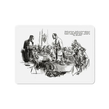 My Quest of Youth (3), Redbook, December 1932 (Magazine Illustration) Refrigerator Magnet 2 Inch - The Sticker Space