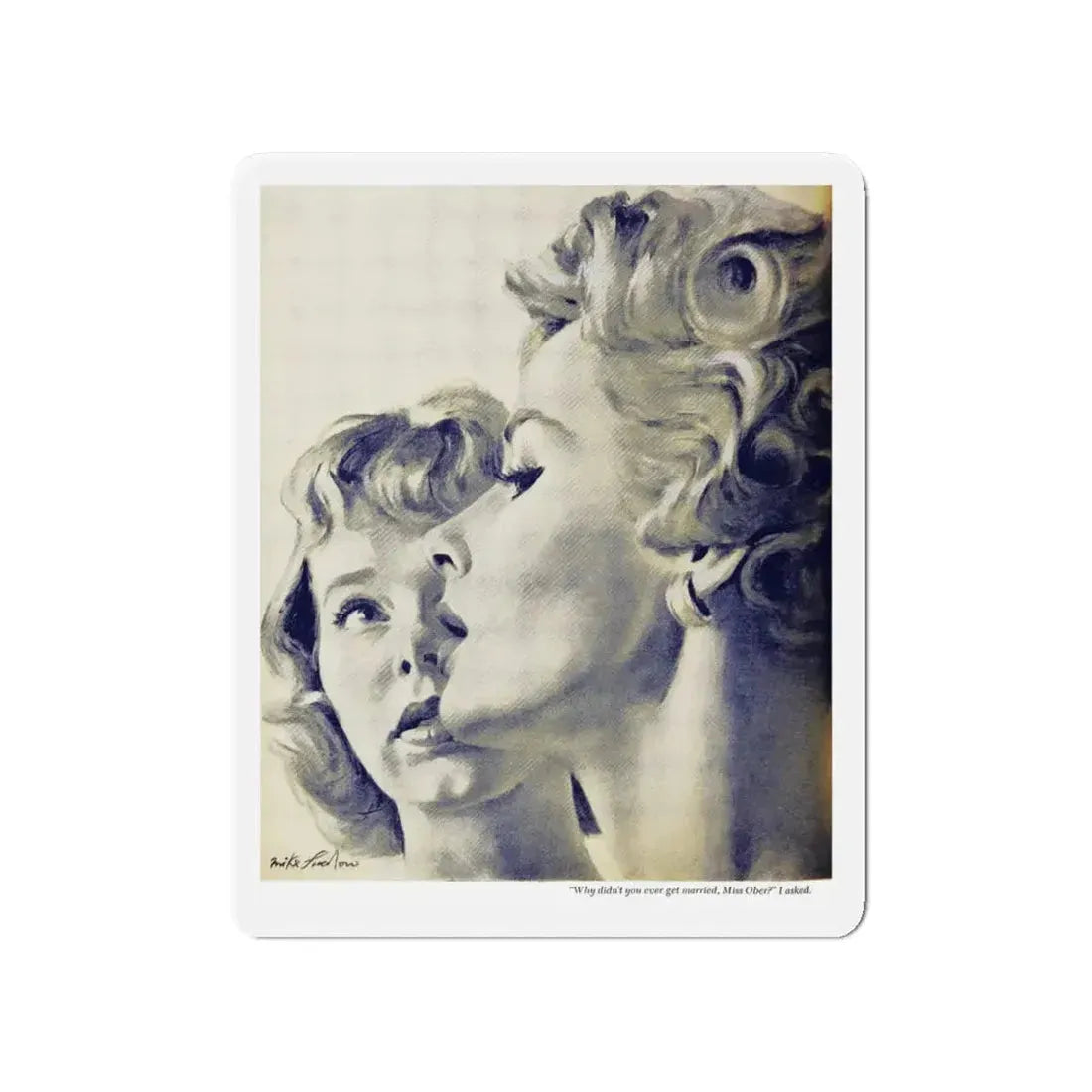 My Rival and I, Woman's Day, October 1956 (Magazine Illustration) Refrigerator Magnet 4 Inch - The Sticker Space