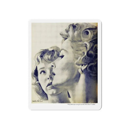 My Rival and I, Woman's Day, October 1956 (Magazine Illustration) Refrigerator Magnet 5 Inch - The Sticker Space
