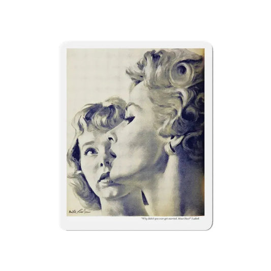 My Rival and I, Woman's Day, October 1956 (Magazine Illustration) Refrigerator Magnet 6 Inch - The Sticker Space
