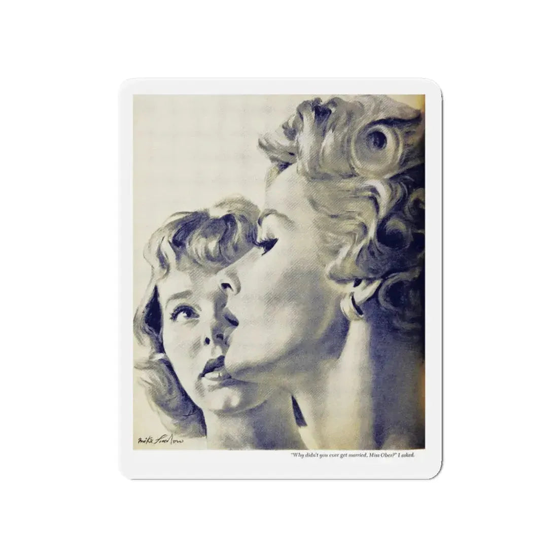 My Rival and I, Woman's Day, October 1956 (Magazine Illustration) Refrigerator Magnet - The Sticker Space