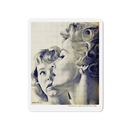My Rival and I, Woman's Day, October 1956 (Magazine Illustration) Refrigerator Magnet - The Sticker Space