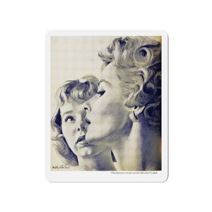 My Rival and I, Woman's Day, October 1956 (Magazine Illustration) Refrigerator Magnet-4" x 4"-The Sticker Space