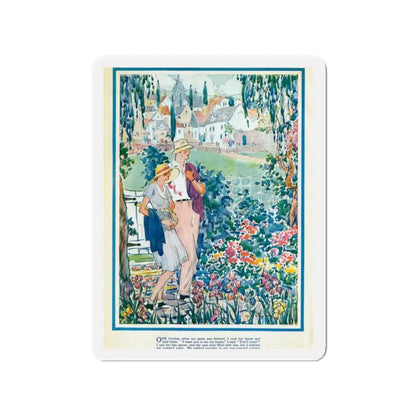 My Rose Covered Cottage, 1933, Good Housekeeping Magazine (Magazine Illustration) Refrigerator Magnet - The Sticker Space