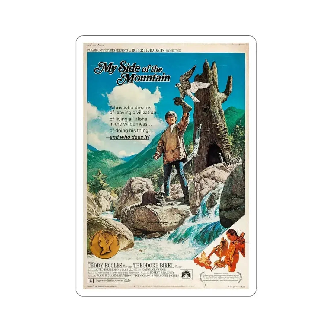 My Side of the Mountain 1969 Movie Poster STICKER Vinyl Die-Cut Decal 6 Inch - The Sticker Space