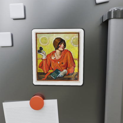 My Trip Abroad (Magazine Illustration) Refrigerator Magnet-The Sticker Space