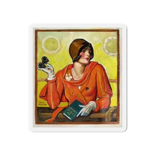 My Trip Abroad (Magazine Illustration) Refrigerator Magnet 6 Inch - The Sticker Space