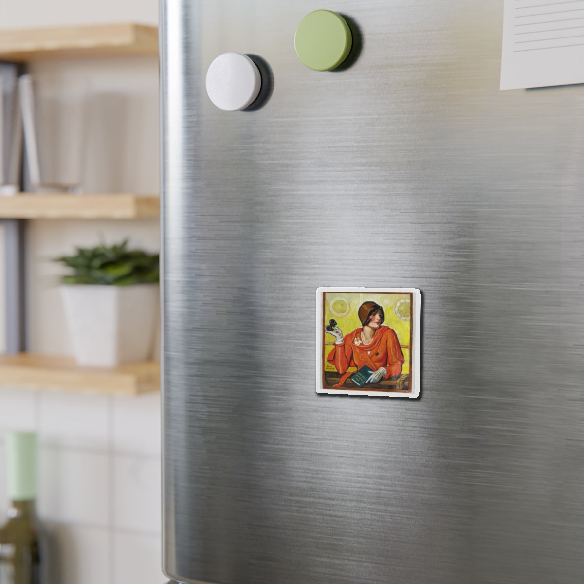 My Trip Abroad (Magazine Illustration) Refrigerator Magnet-The Sticker Space