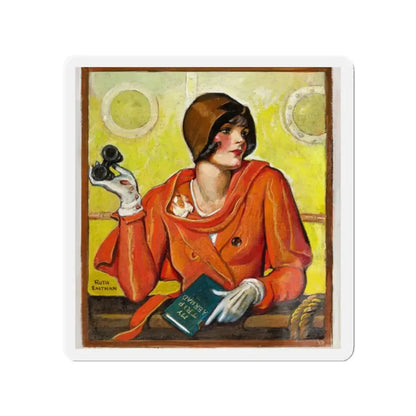 My Trip Abroad (Magazine Illustration) Refrigerator Magnet - The Sticker Space