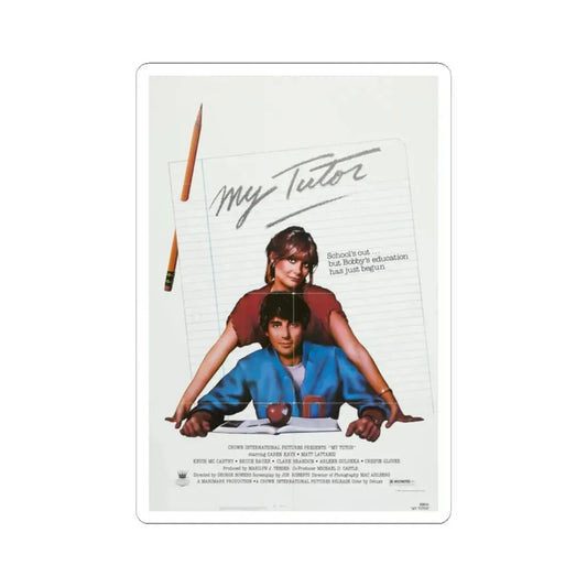 My Tutor 1983 Movie Poster - STICKER Vinyl Kiss-Cut Decal 2 Inch White - The Sticker Space