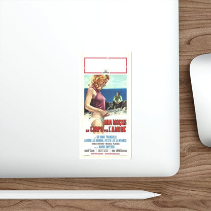 MY WIFE HAS A BODY TO DIE FOR 1973 Movie Poster STICKER Vinyl Die-Cut Decal-The Sticker Space