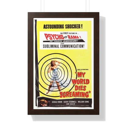 MY WORLD DIES SCREAMING 1958 - Framed Movie Poster-16″ x 24″-The Sticker Space