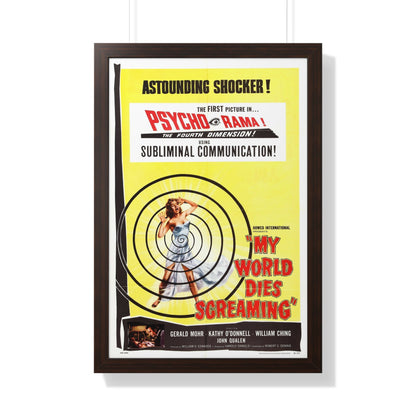 MY WORLD DIES SCREAMING 1958 - Framed Movie Poster-20" x 30"-The Sticker Space