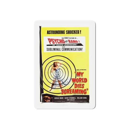 MY WORLD DIES SCREAMING 1958 Movie Poster - Refrigerator Magnet - The Sticker Space
