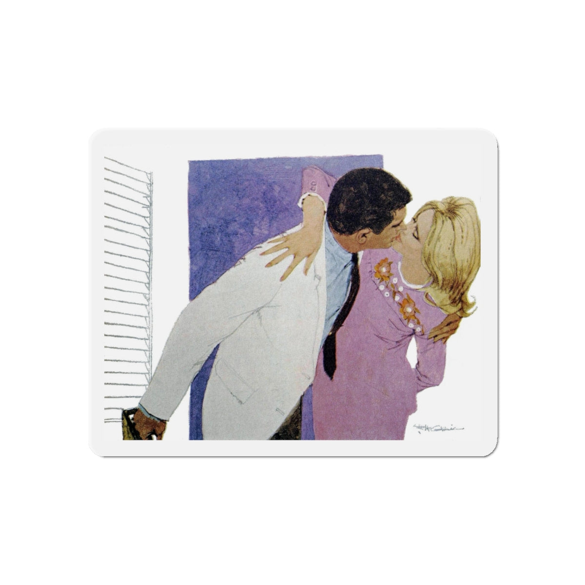 My young and truly love, Good Housekeeping, May 1966 (Magazine Illustration) Refrigerator Magnet-6 × 6"-The Sticker Space