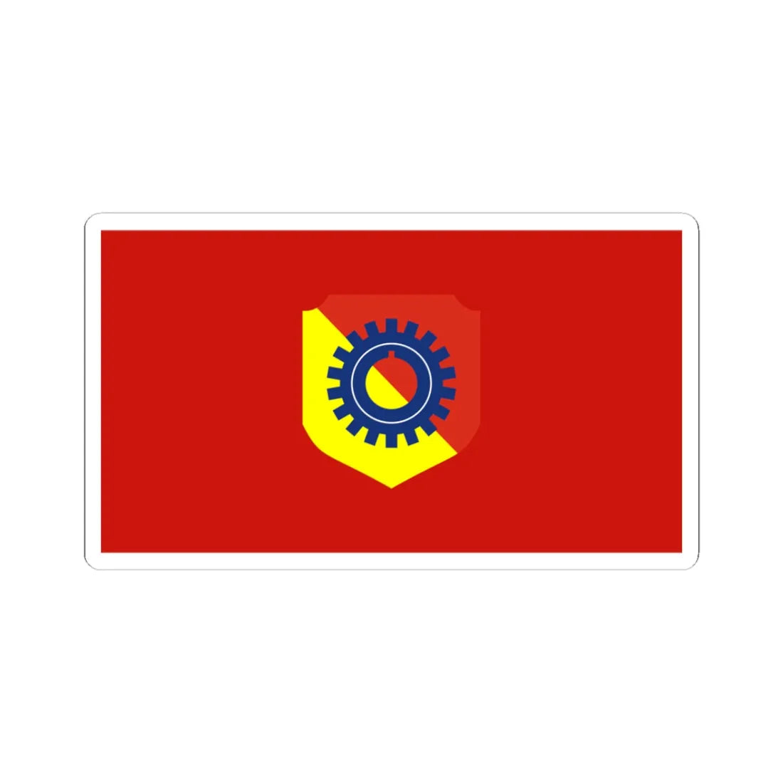 Myanmar Directorate of Defence Industries Flag (Myanmar) STICKER Vinyl Kiss-Cut Decal 3 Inch White - The Sticker Space