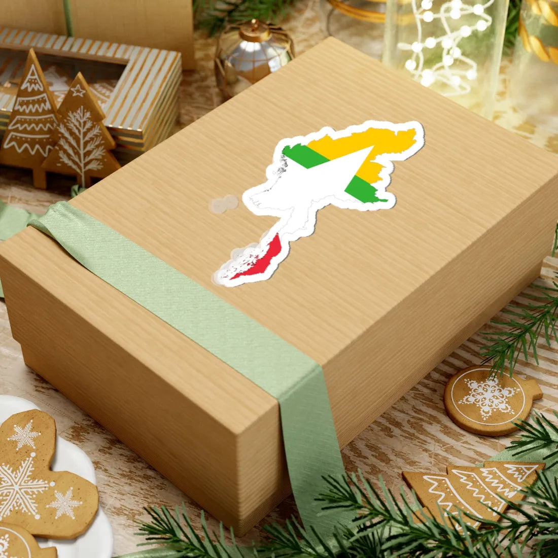 Myanmar-Flagmap (Myanmar) STICKER Vinyl Kiss-Cut Decal - The Sticker Space