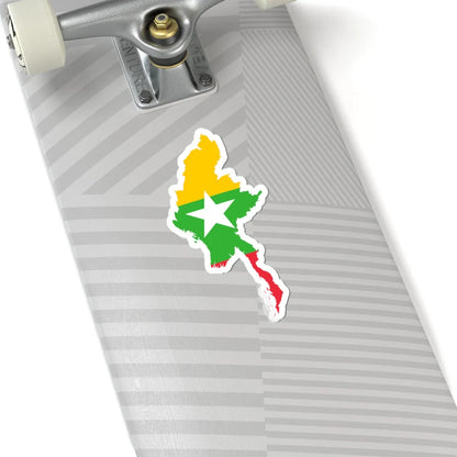 Myanmar Map Flag (Myanmar) STICKER Vinyl Kiss-Cut Decal - The Sticker Space