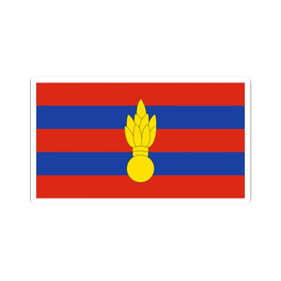 Myanmar Military Engineers Flag (Myanmar) STICKER Vinyl Kiss-Cut Decal 2 Inch White - The Sticker Space