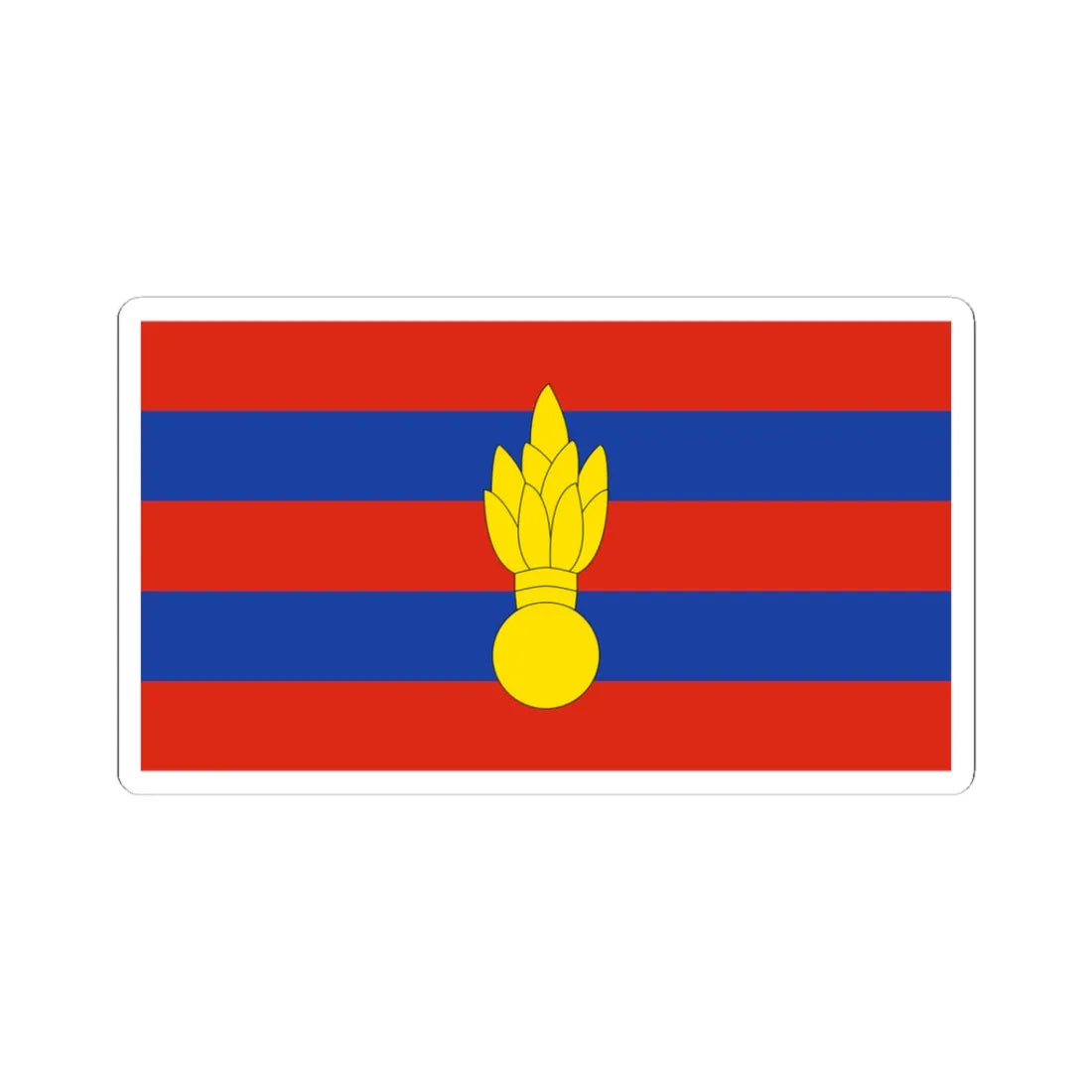 Myanmar Military Engineers Flag (Myanmar) STICKER Vinyl Kiss-Cut Decal 3 Inch White - The Sticker Space