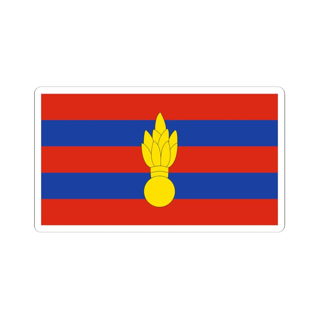Myanmar Military Engineers Flag (Myanmar) STICKER Vinyl Kiss-Cut Decal 6 Inch White - The Sticker Space