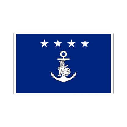 Myanmar Navy Admiral Flag (Myanmar) STICKER Vinyl Kiss-Cut Decal 2 Inch White - The Sticker Space